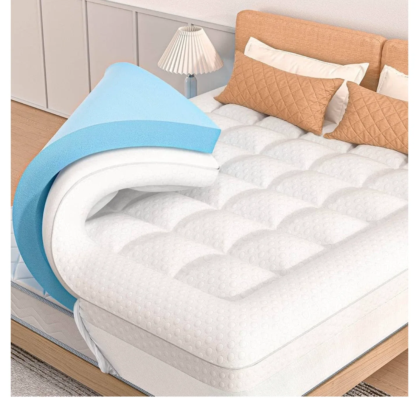 Queen 3” Mattress Topper Dual Layer BRAND NEW IN BOX thumbnail