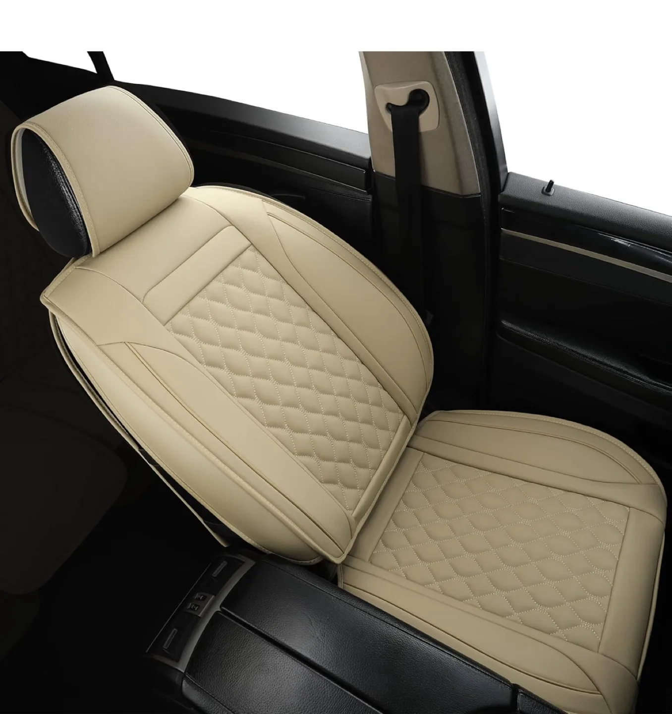 Vankerful Beige Car Seat Covers - Front Pair image indicator(3)