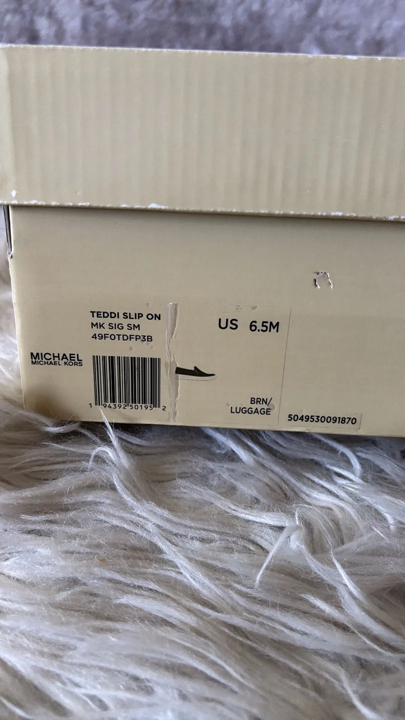 Michael Kors Teddi Slip On, Size 6.5M, Brown/Luggage image indicator(3)