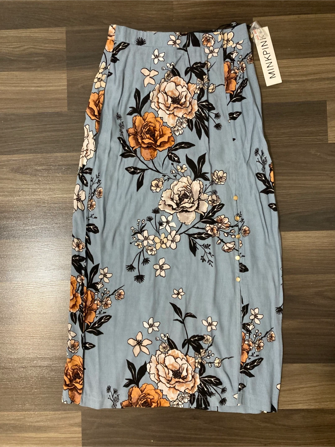 Minkpink floral midi skirt - brand new with tags
