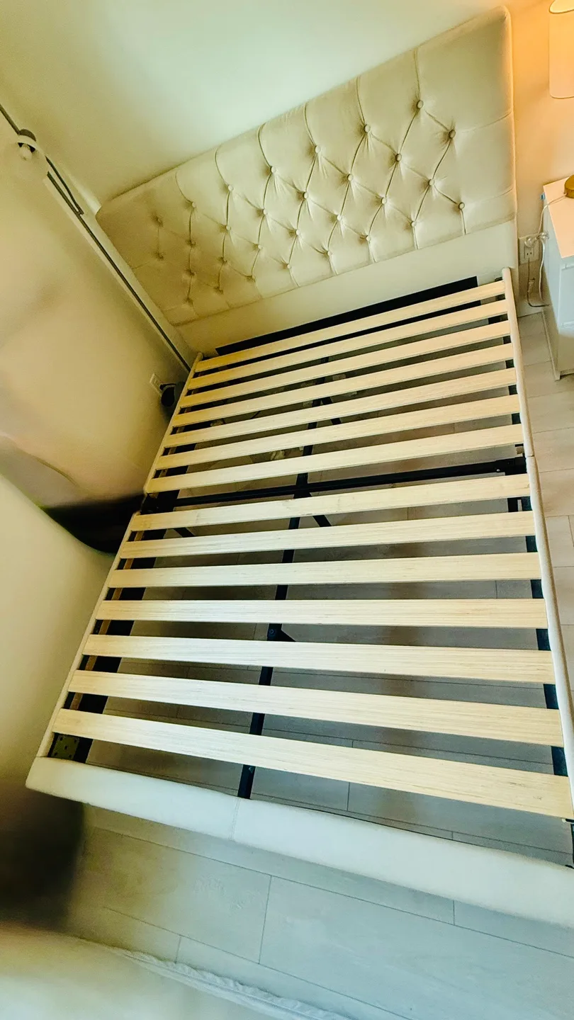 Beige Tufted Queen Bed Frame image indicator(3)