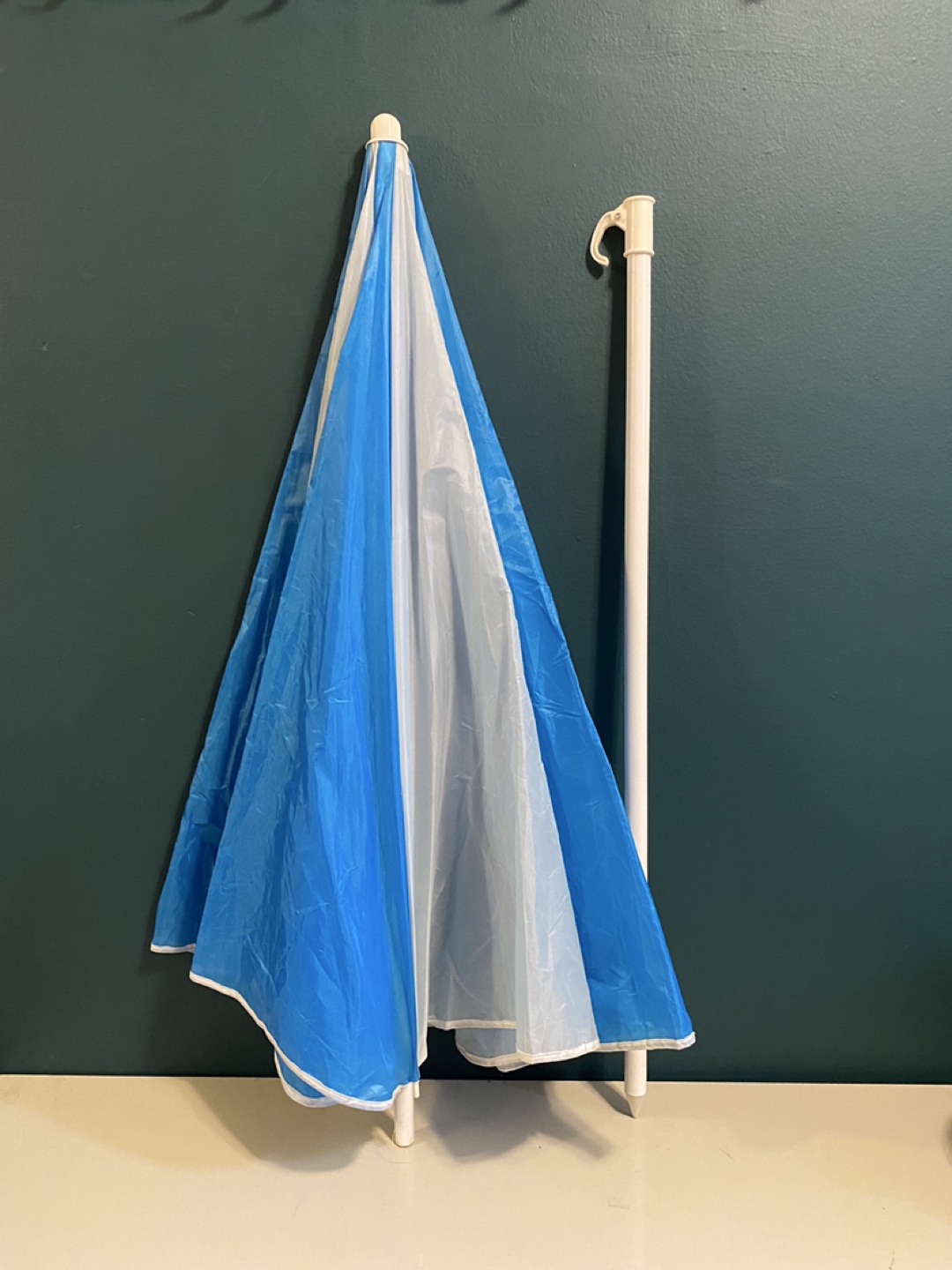Blue & White Beach Umbrella