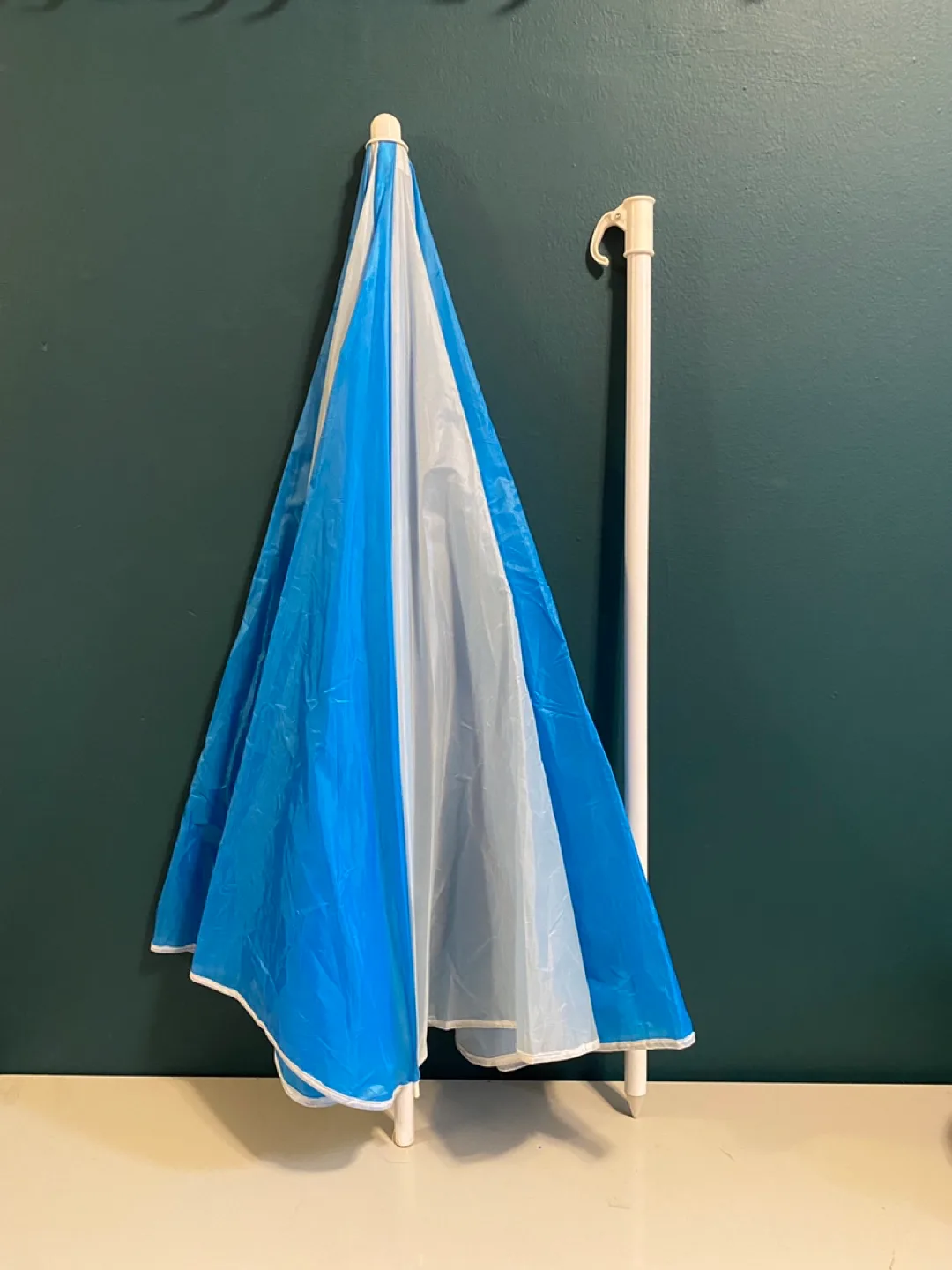 Blue & White Beach Umbrella