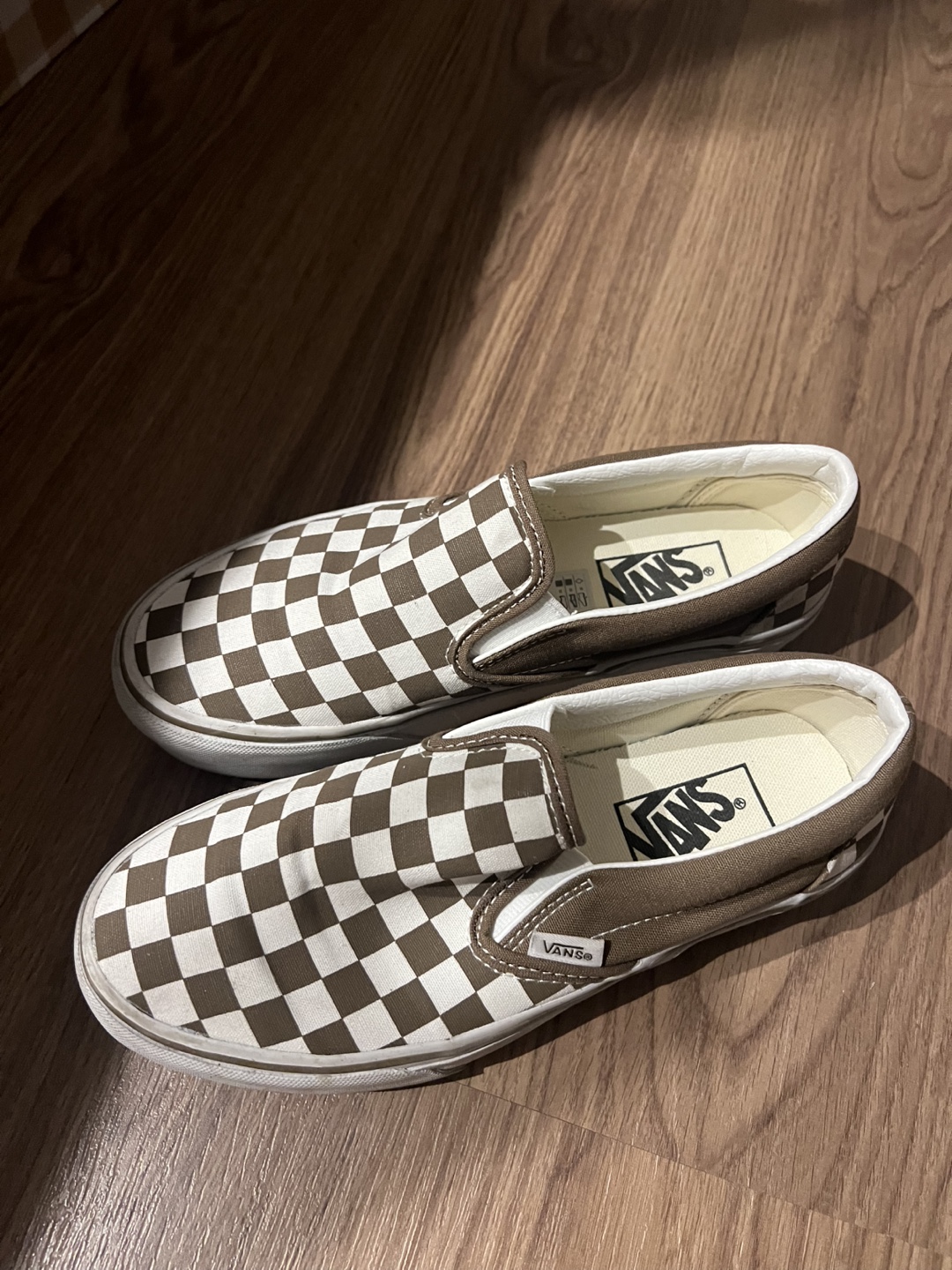 Vans Slip-On Checkerboard Platform Shoes W6.5