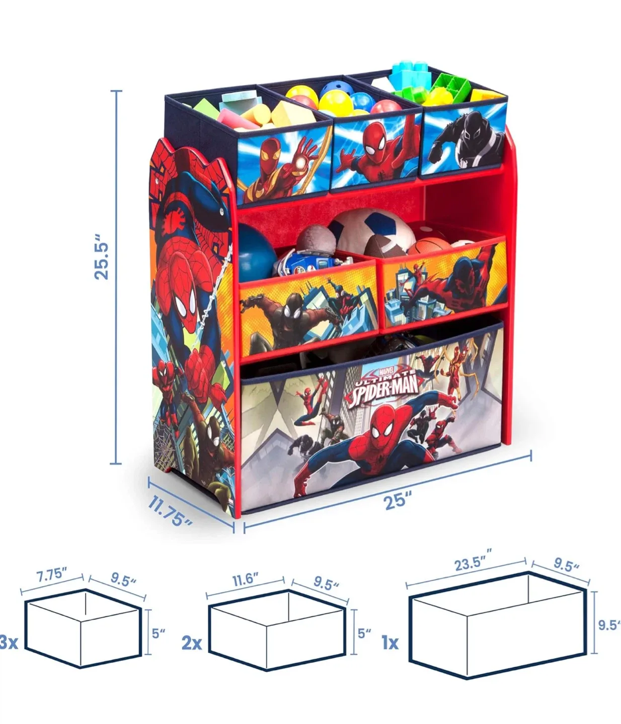 Marvel Spider-Man Kids' Toy Storage Organizer image indicator(3)