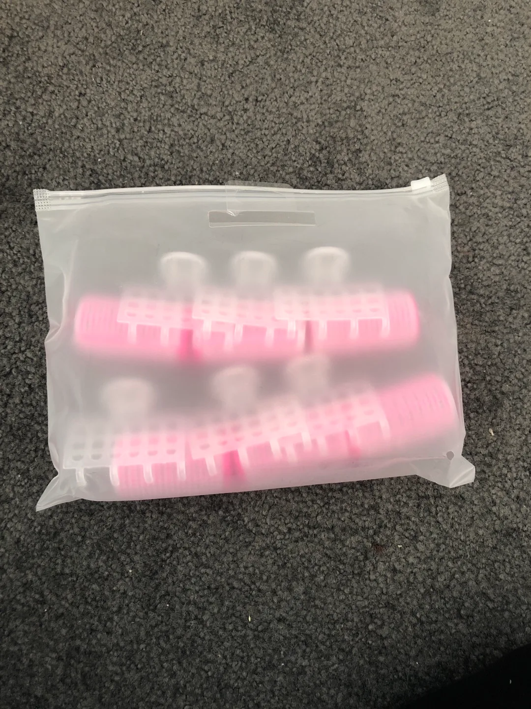 Pink Hair Rollers with Clips thumbnail