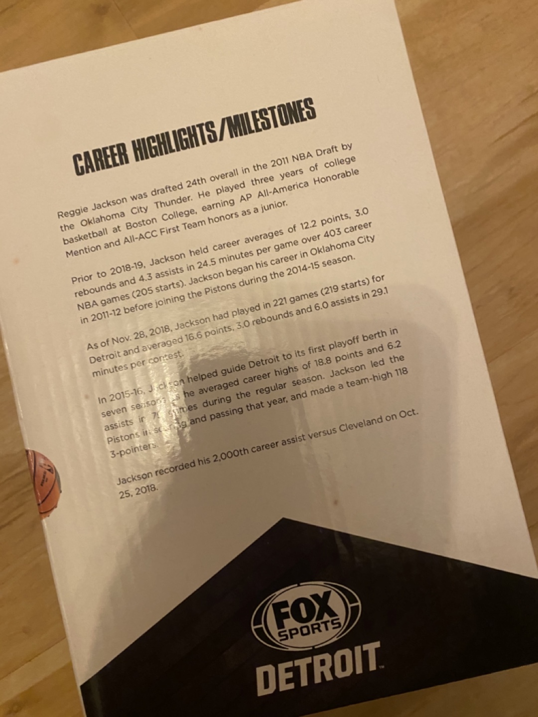 Reggie Jackson Detroit Pistons Bobblehead - photo 4