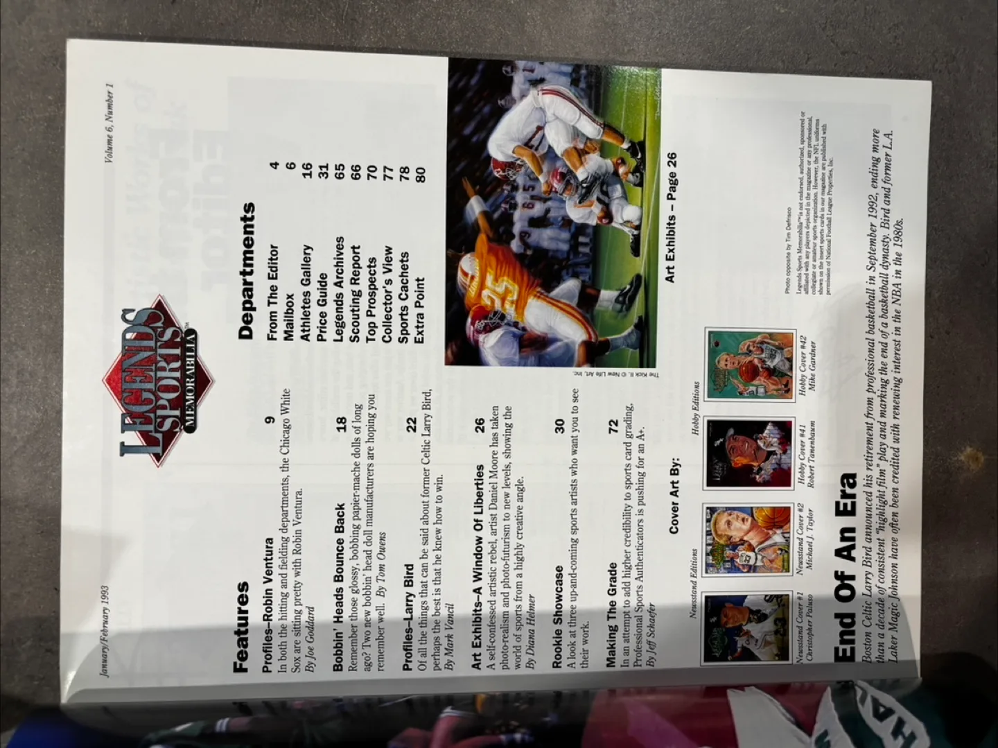 Legends Sports Memorabilia Magazine, 1993 image indicator(5)