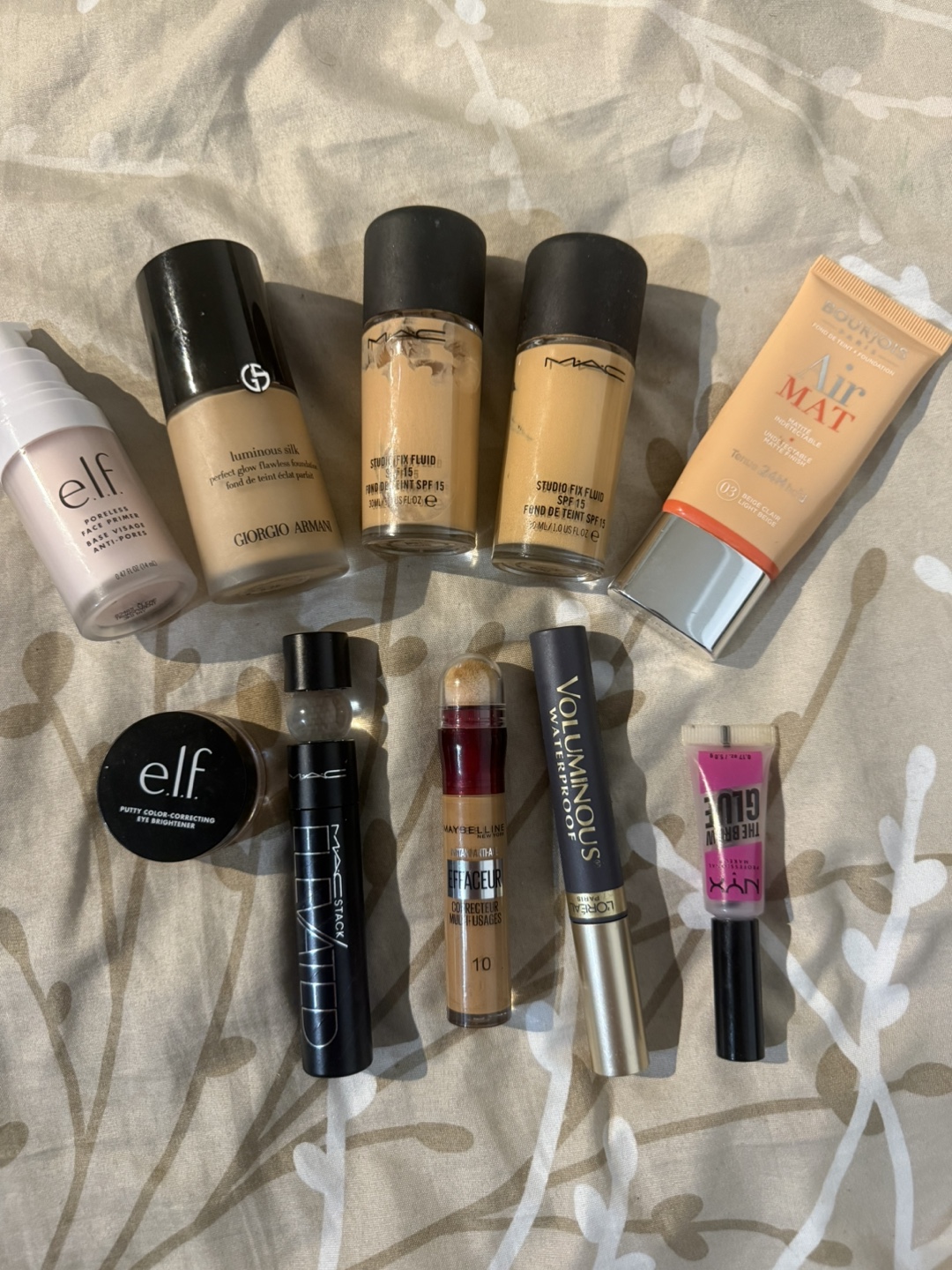 Mixed Makeup Lot: e.l.f., Giorgio Armani, MAC, Bourjois