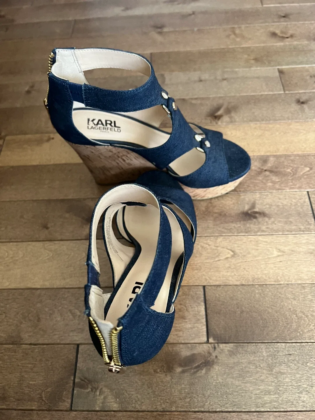 Brand new @Karl Lagerfeld” Wedge Sandals image indicator(4)