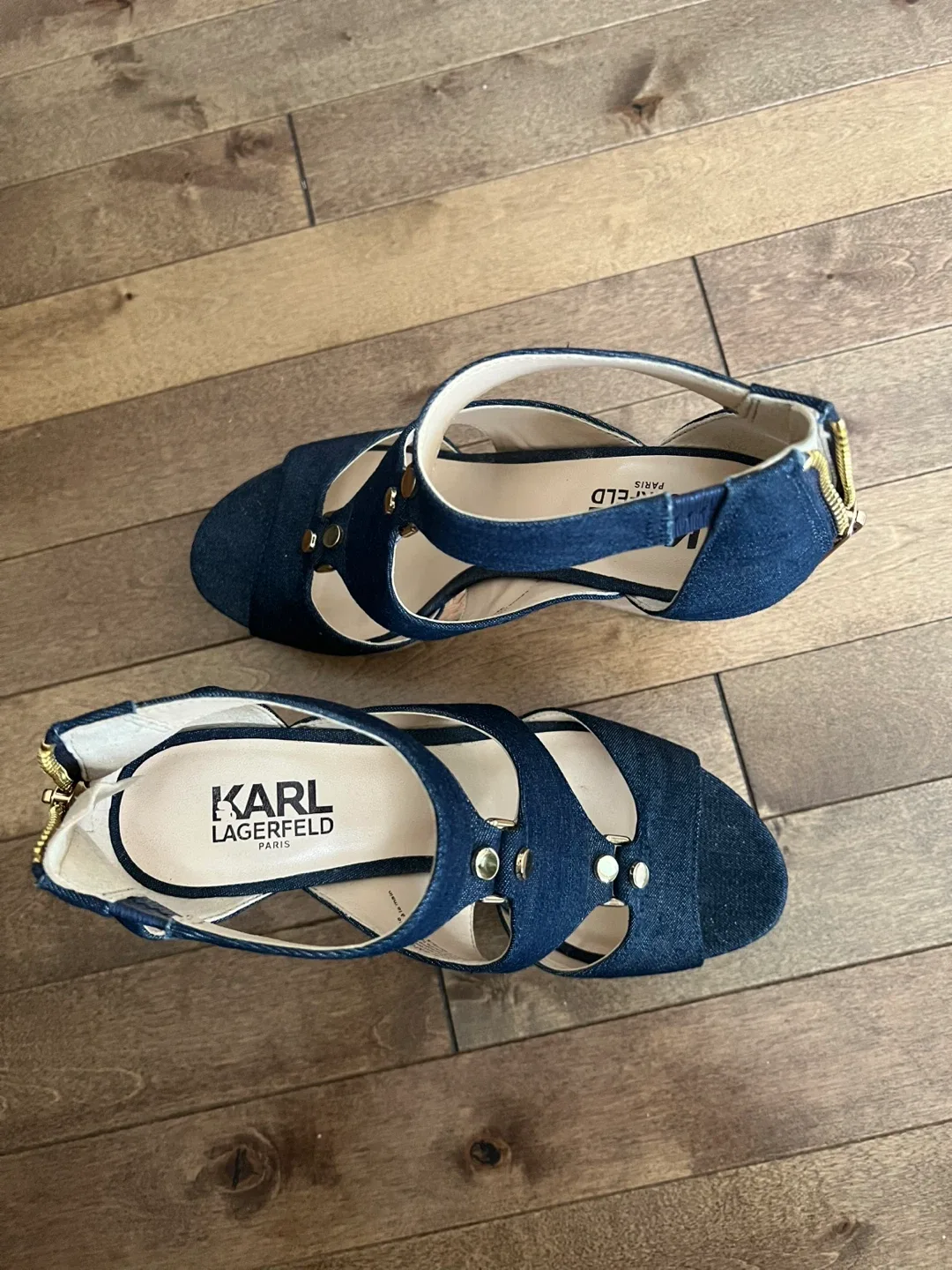 Brand new @Karl Lagerfeld” Wedge Sandals image indicator(5)