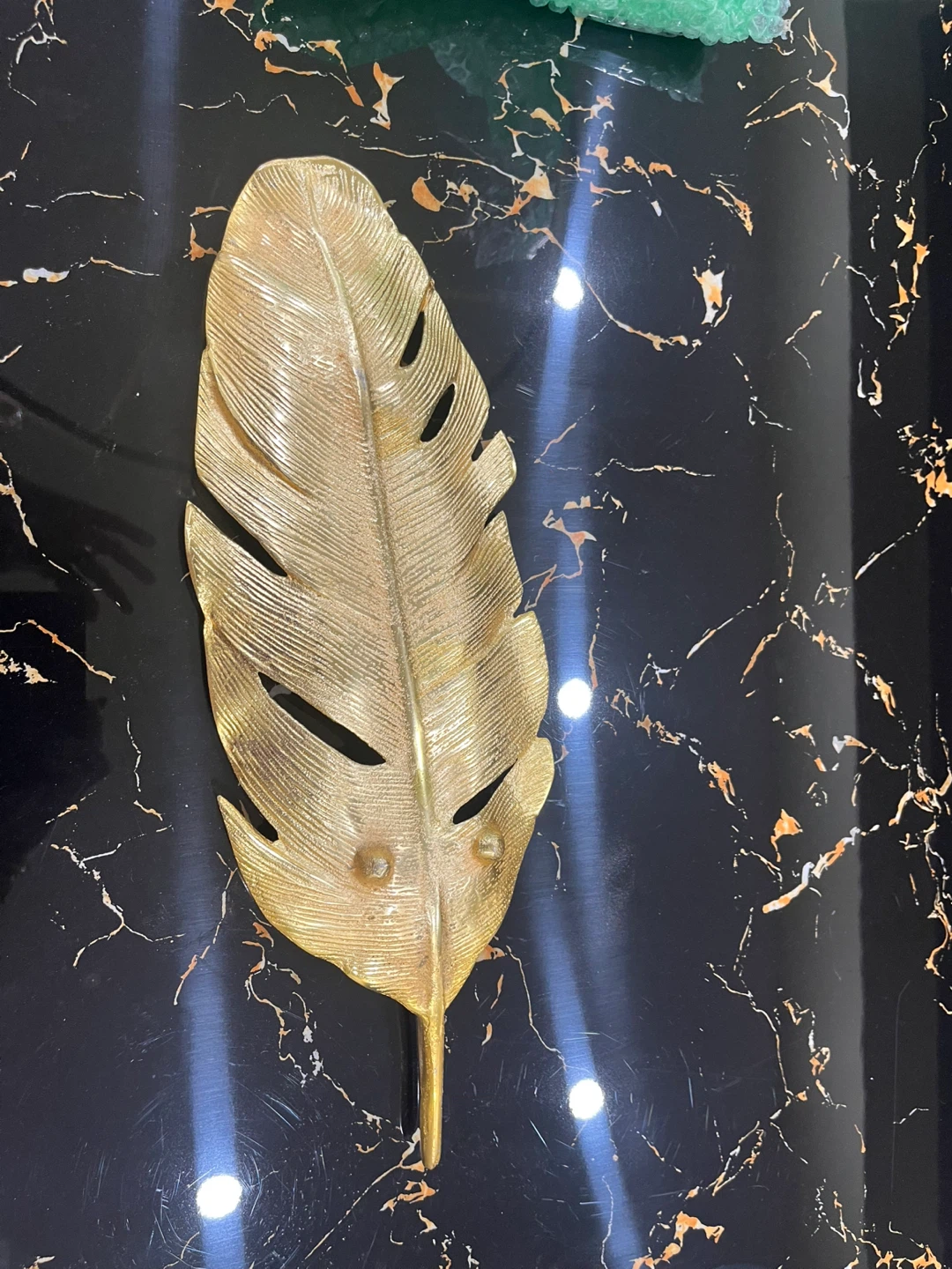 Gold Decorative Feather - photo 3