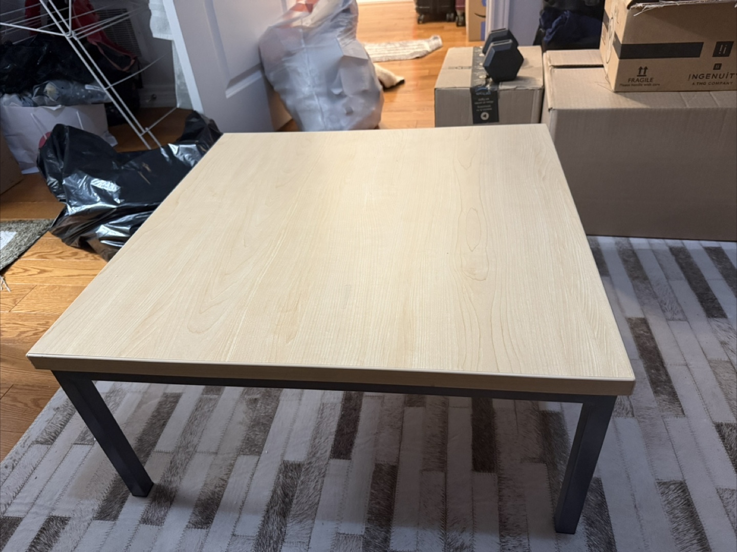 Square Coffee Table - Light Wood