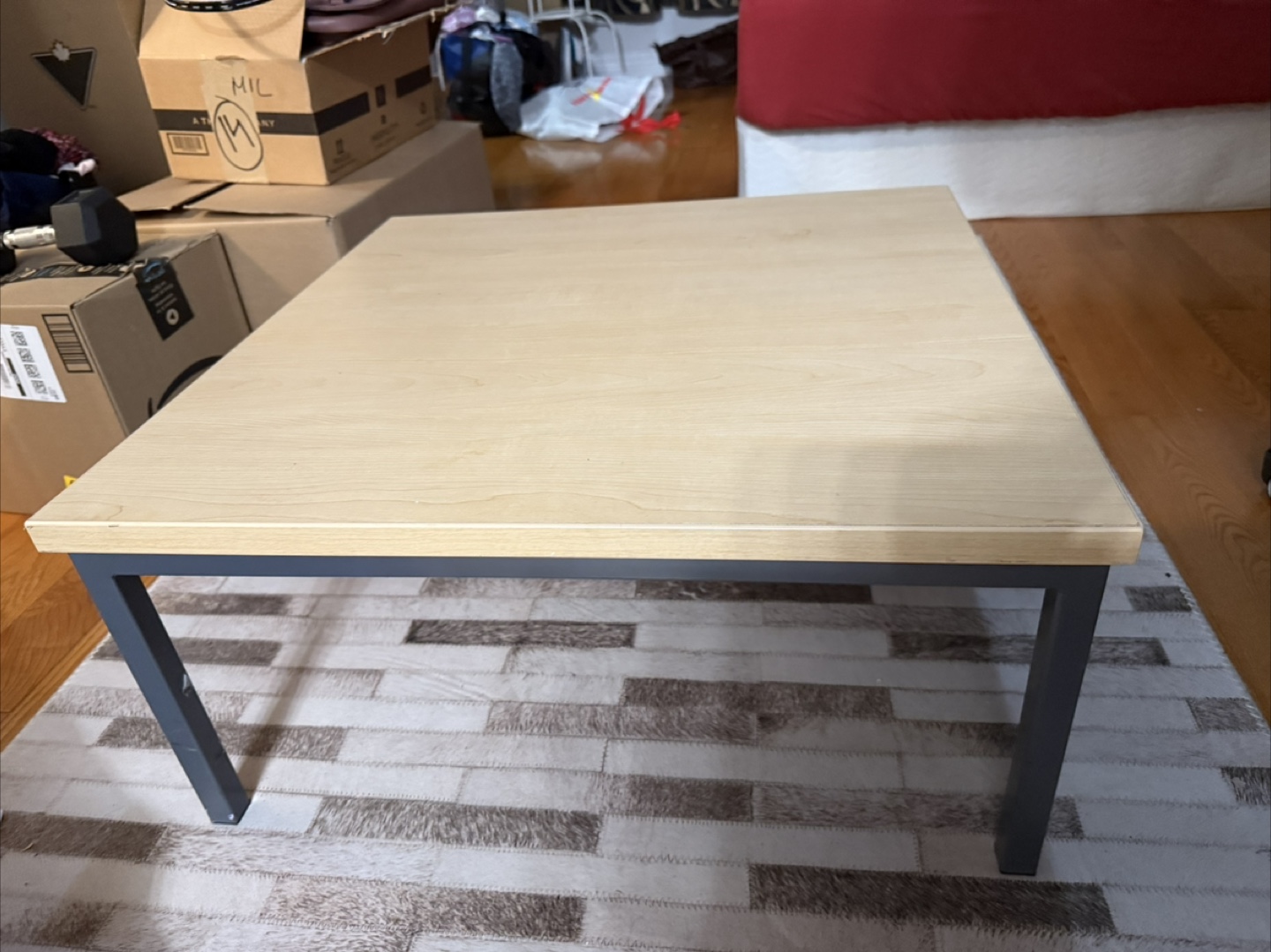 Square Coffee Table - Light Wood - photo 2