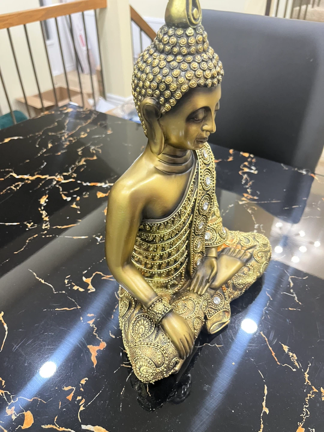 Buddha Statue - Gold Coloured - photo 3