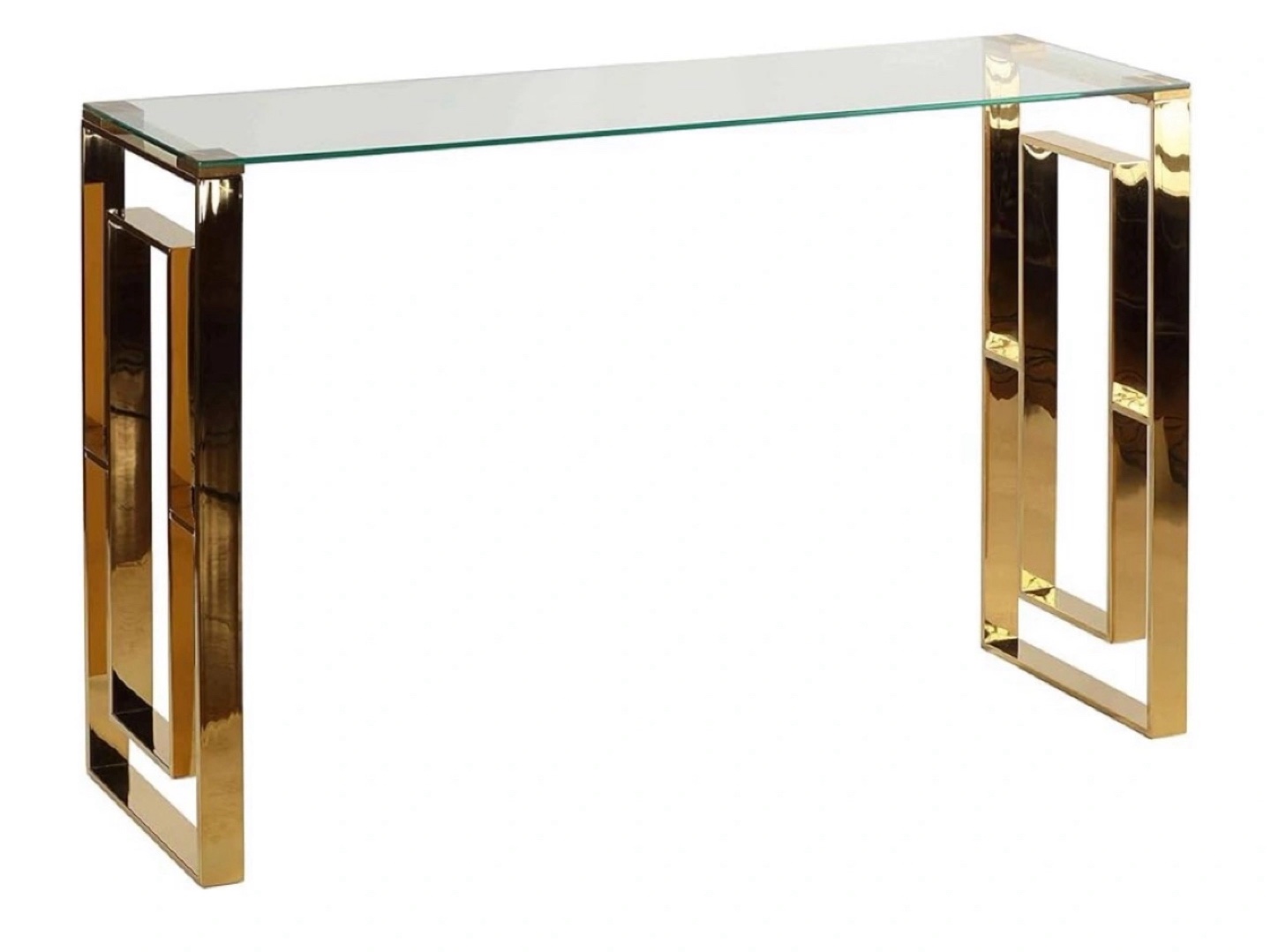 Gold & Glass Console Table - photo 2