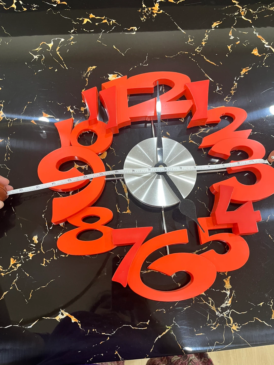 Red Number Wall Clock - photo 4
