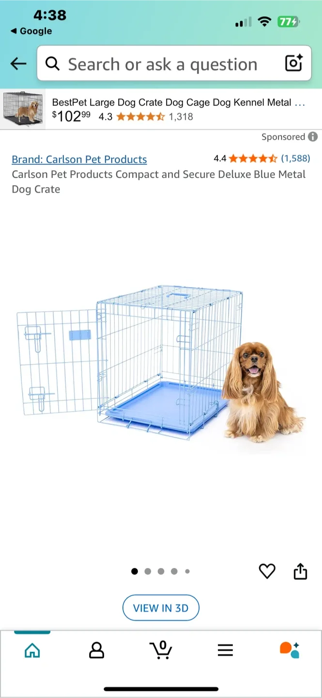 24” Folding Metal Dog Crate - Small Breed thumbnail