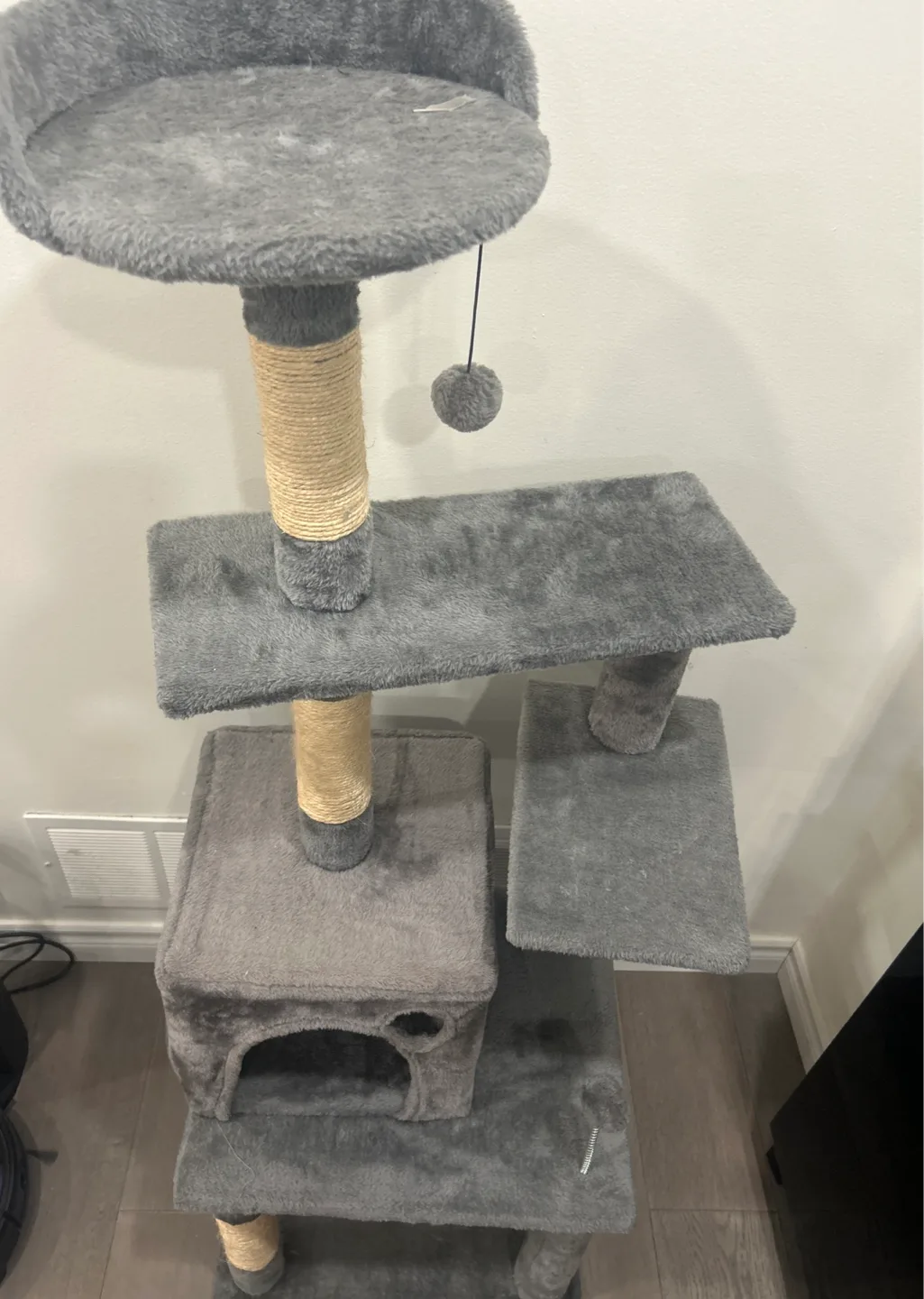 ❗️❗️Multi level Grey Cat Tree with Scratching Posts image indicator(3)