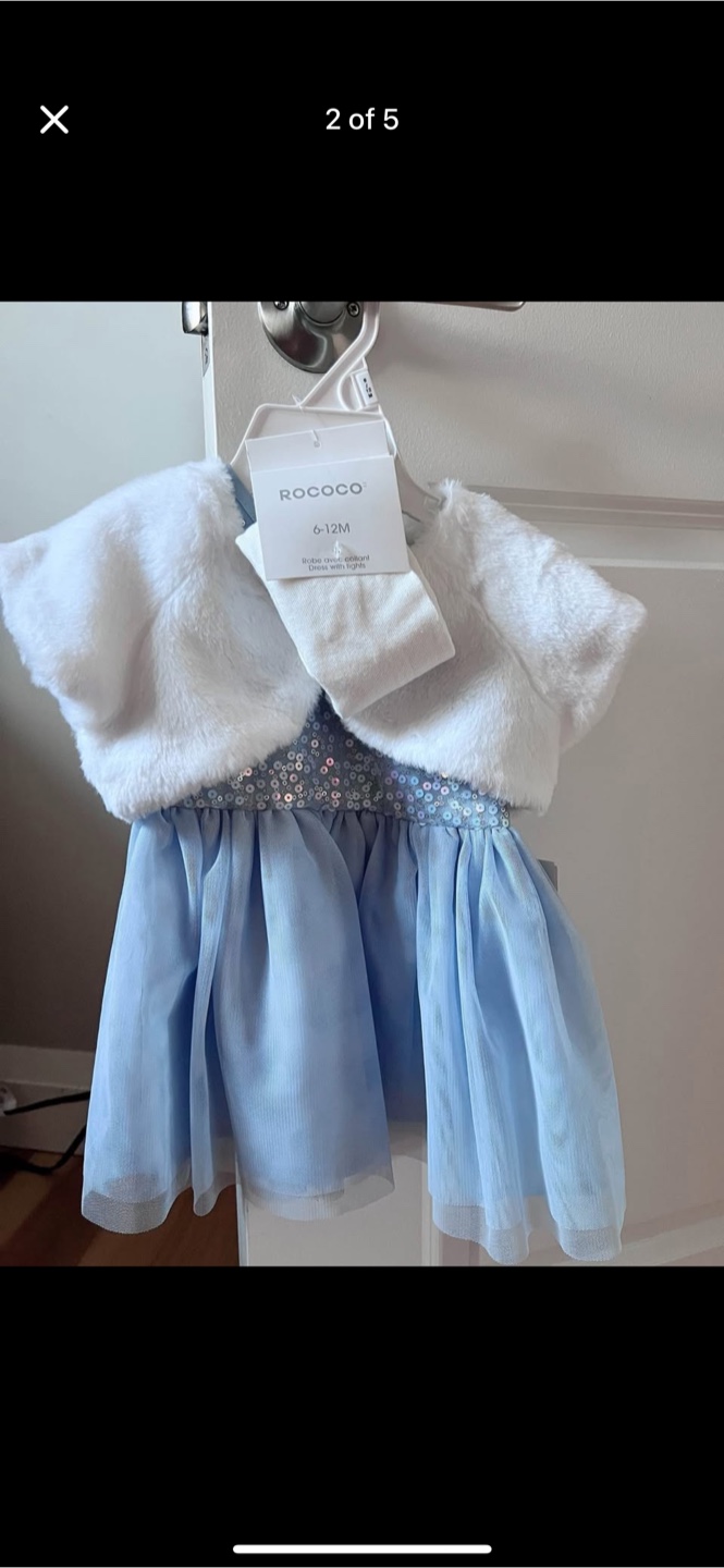 Rococo & Laura Ashley Dress & Shoes Set (6-12M) - photo 2