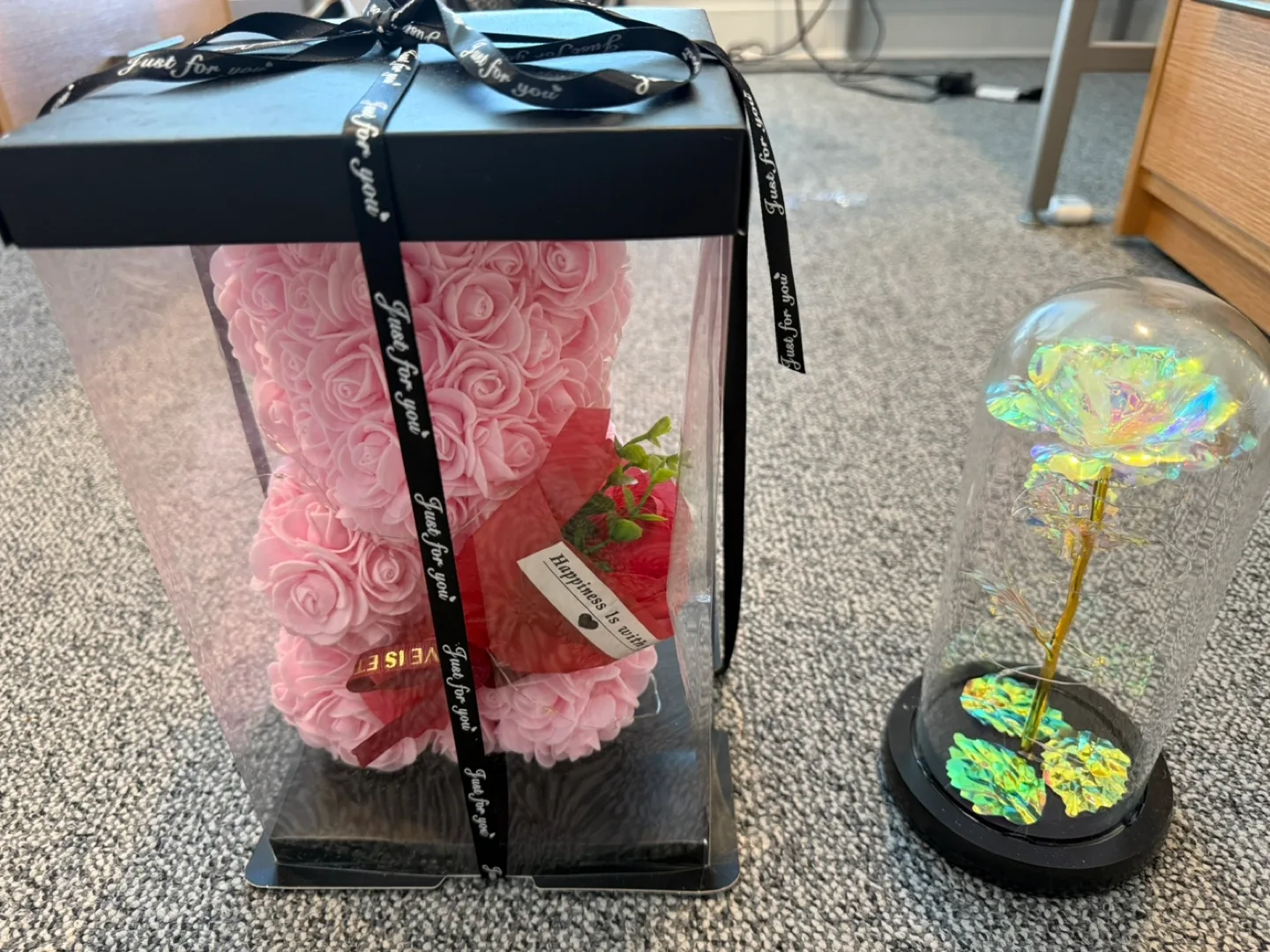 Rose Bear in Box - Pink thumbnail