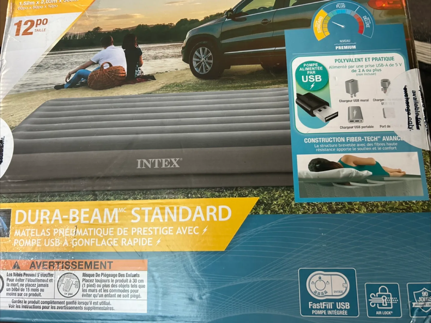Intex Dura-Beam Standard Air Mattress, 12in Height thumbnail