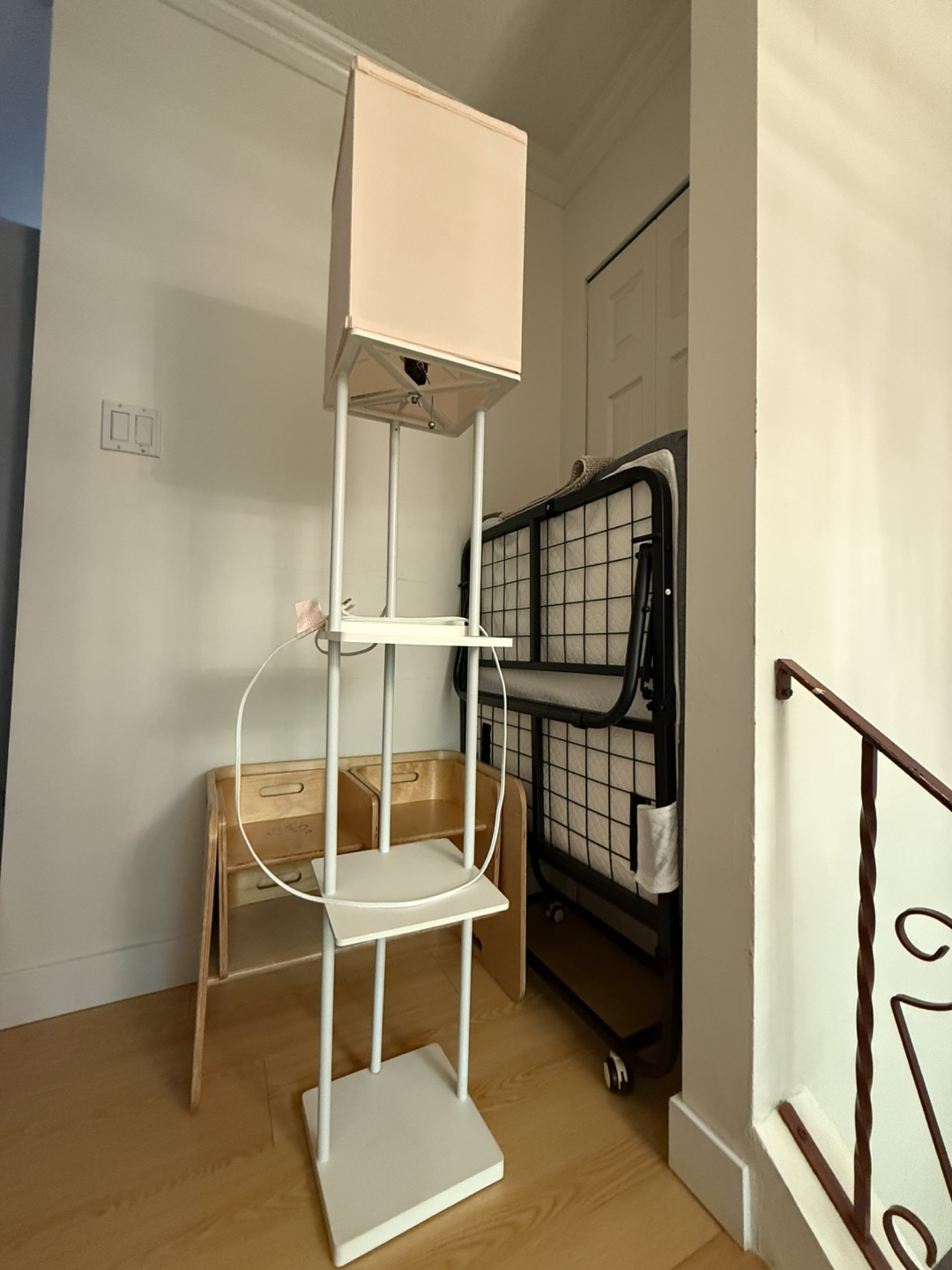 Modern White Pink Shelf Floor Lamp - photo 3