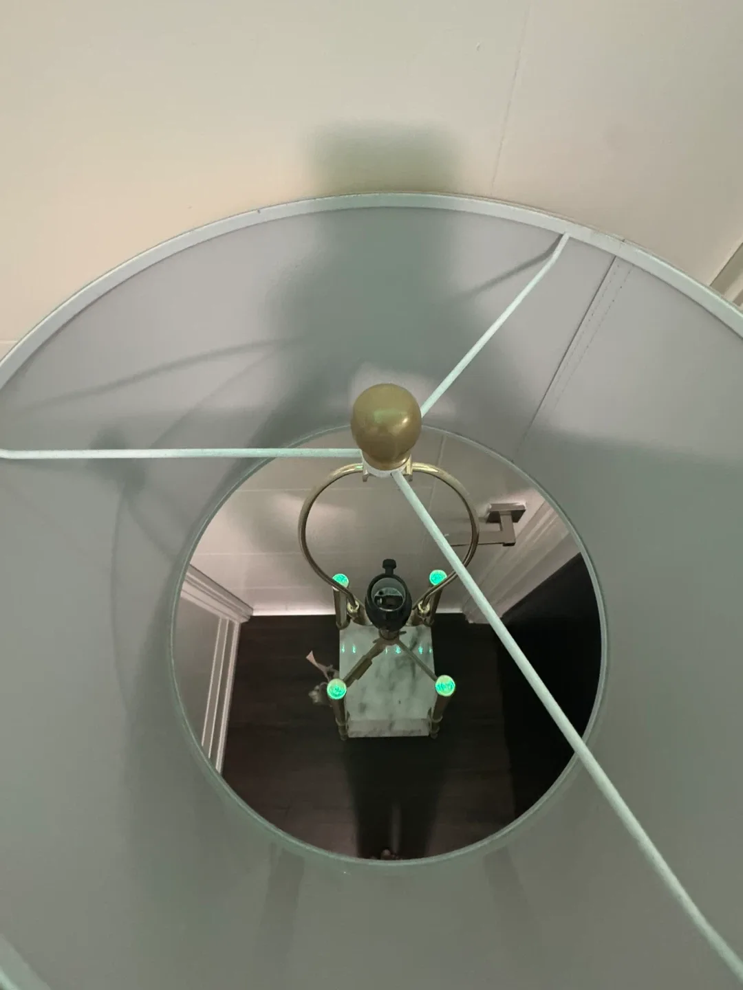 Gold Floor Lamp with Marble Shelves image indicator(5)