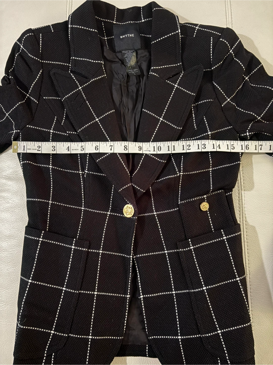 Smythe Elbow Patch Pocket Duchess Blazer- Size 2 - photo 5