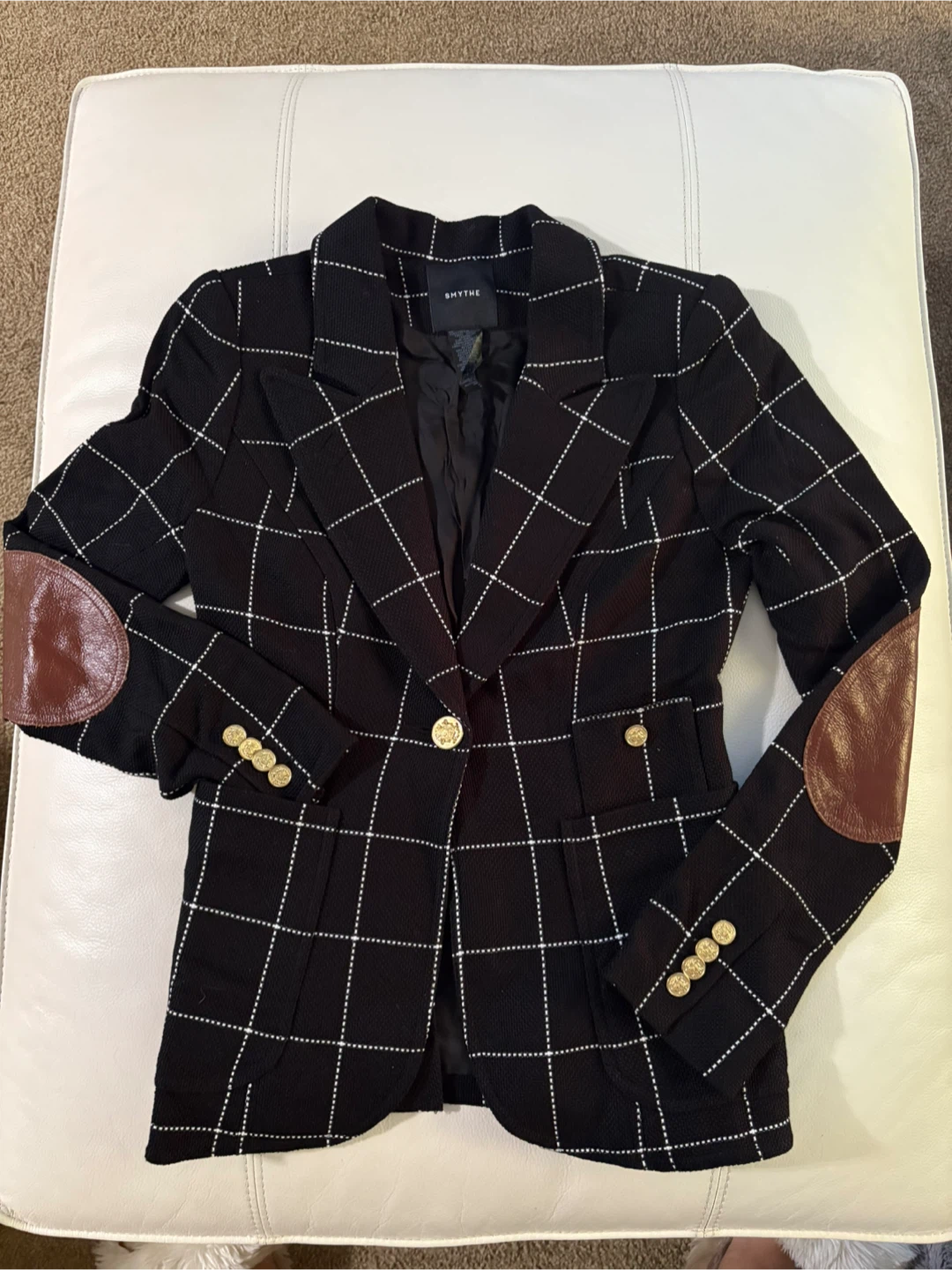 Smythe Elbow Patch Pocket Duchess Blazer- Size 2