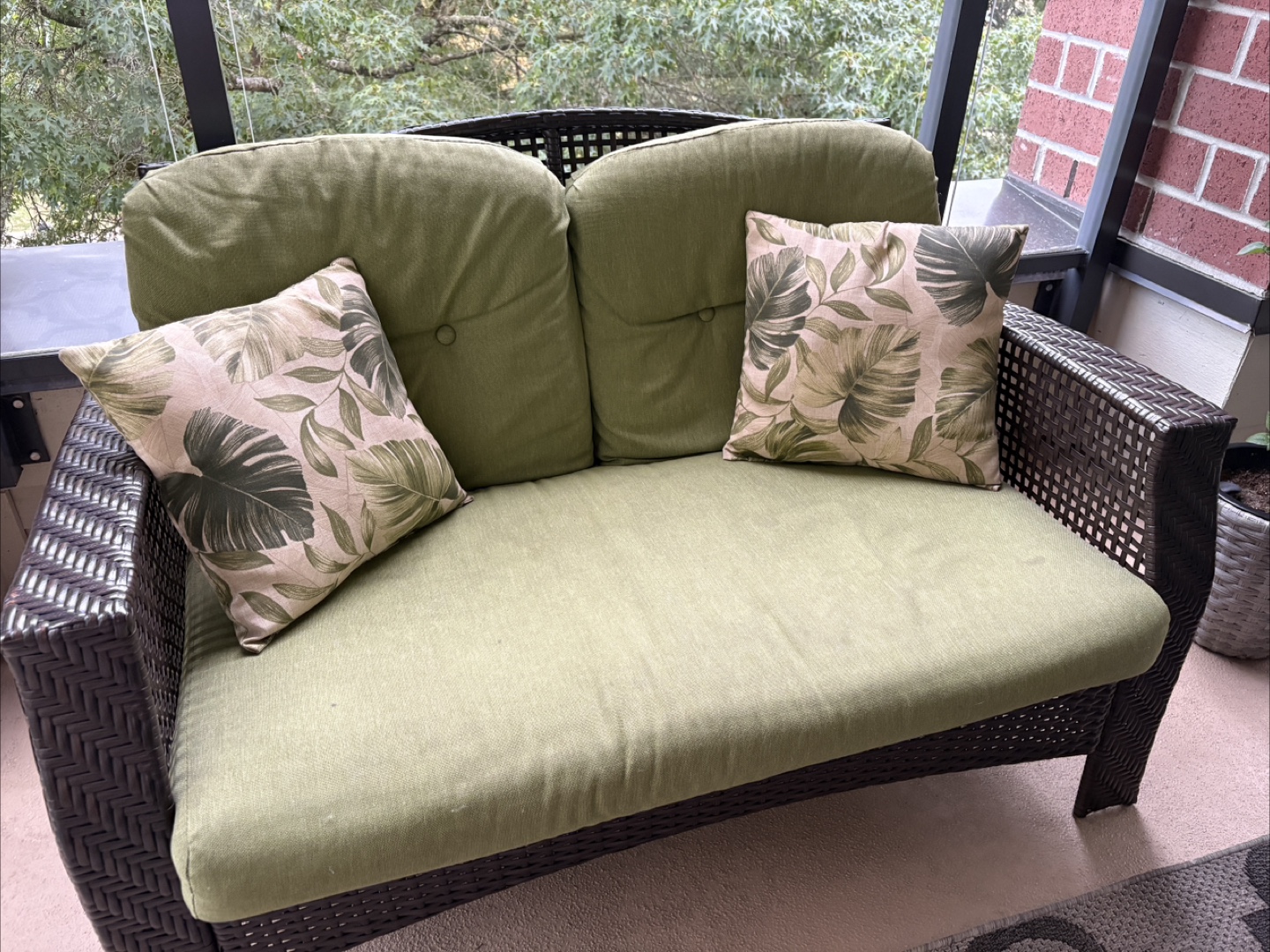 Outdoor Wicker Patio Set - Loveseat, Chairs, Table - photo 3