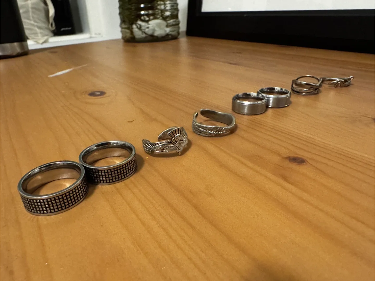 Set of Assorted Silver Rings thumbnail