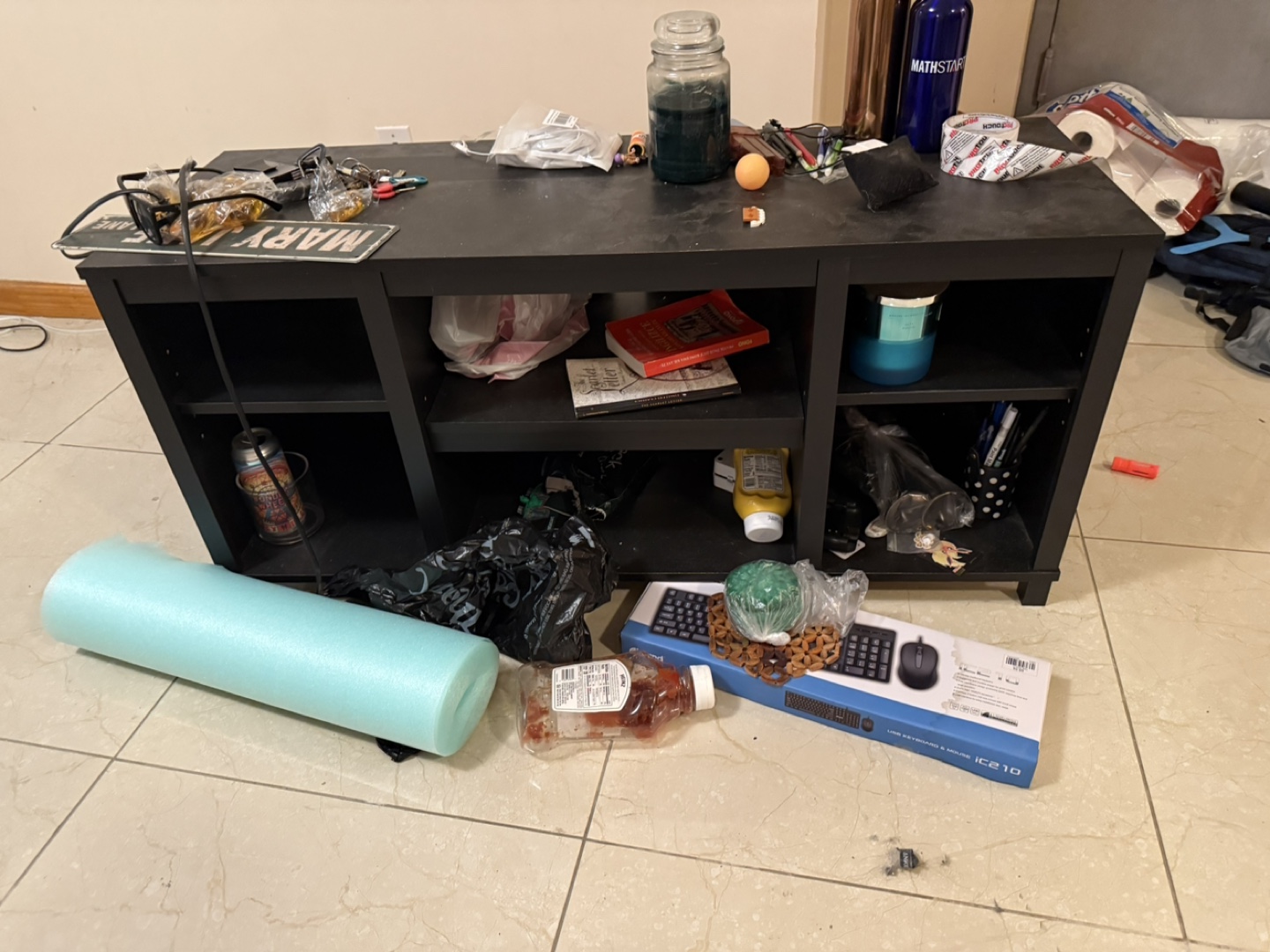 Mixed Items: GE AC, Insignia TV, Eagle Cane, TV Stand, Chair - photo 2