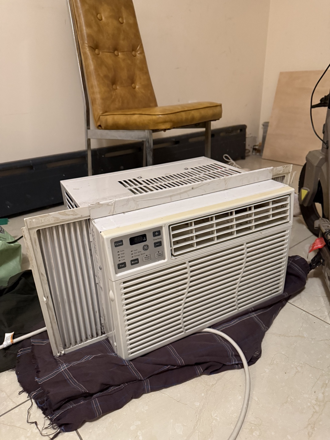 Mixed Items: GE AC, Insignia TV, Eagle Cane, TV Stand, Chair - photo 3