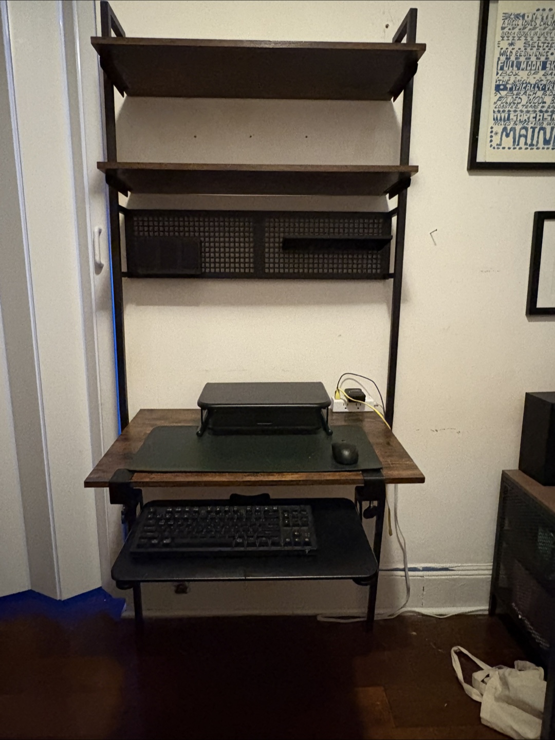 Wall Mounted Desk with Shelves