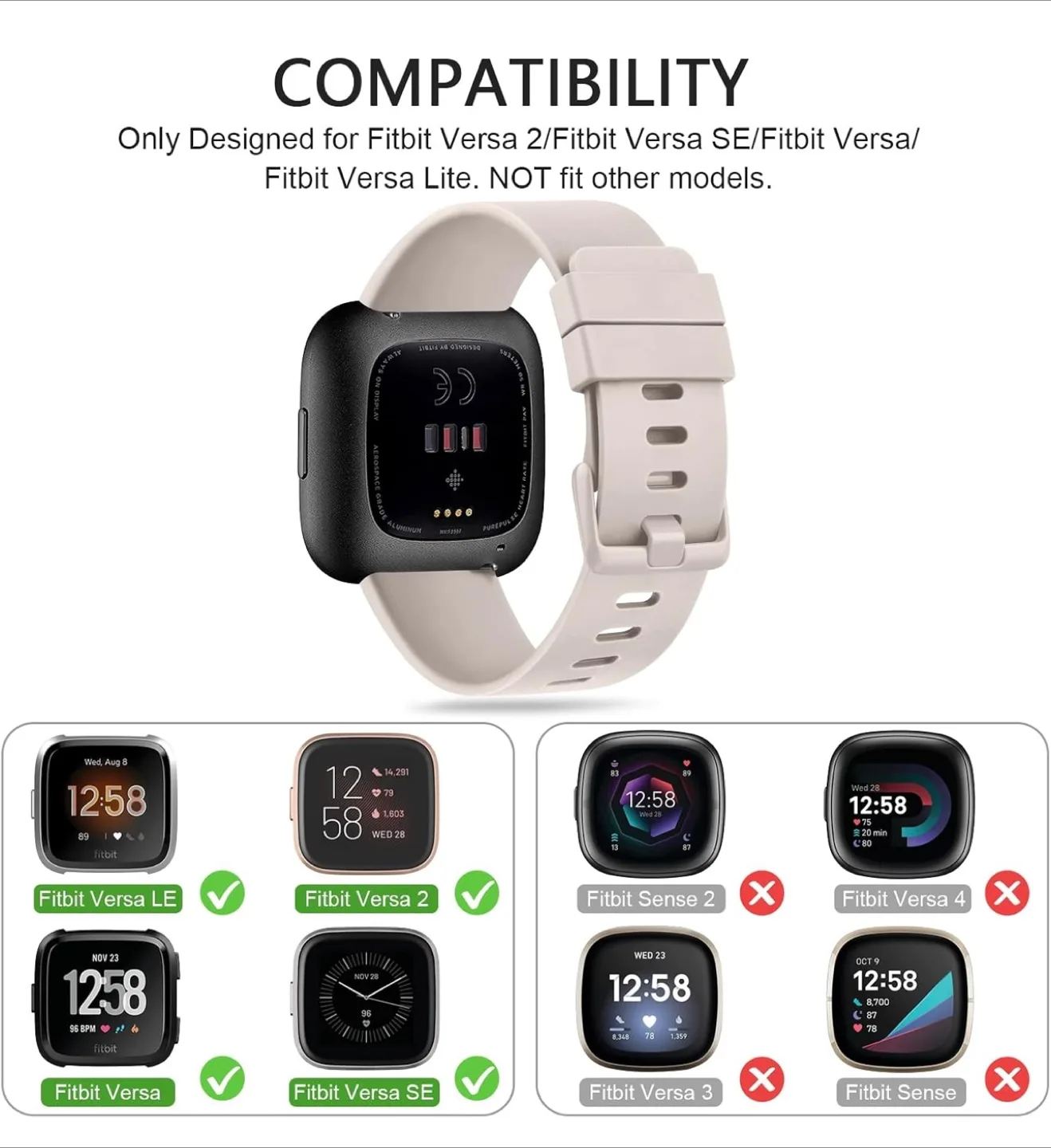 Fitbit Versa 2/SE/Versa Watch Bands image indicator(4)