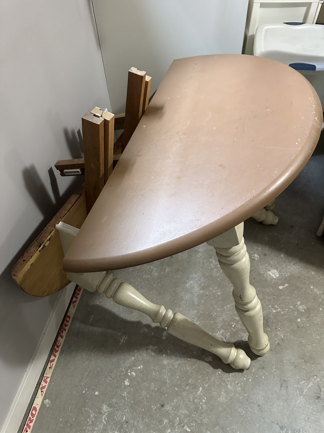 Brown Half-Round Table - photo 2