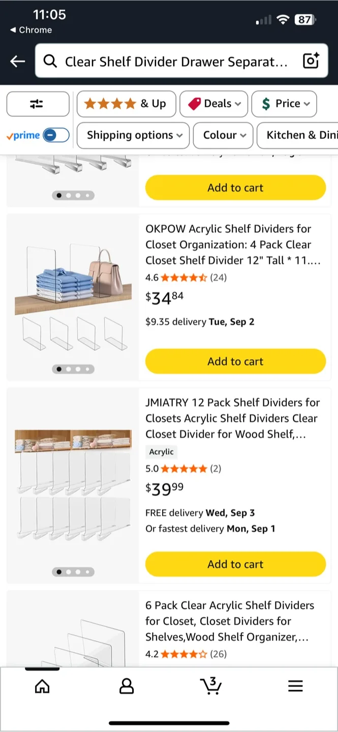 Acrylic Shelf Dividers - Clear image indicator(3)