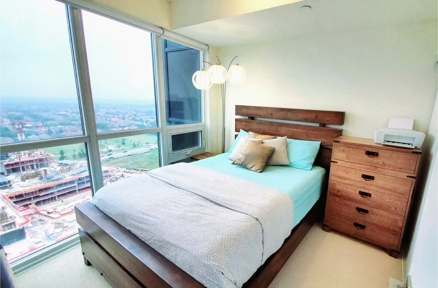 Wood Queen Bed + Box Spring