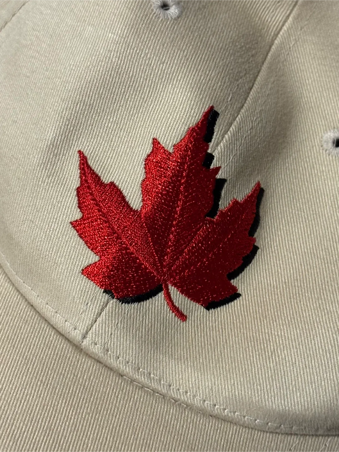Beige Canadian Maple Leaf Baseball Cap Hat image indicator(3)