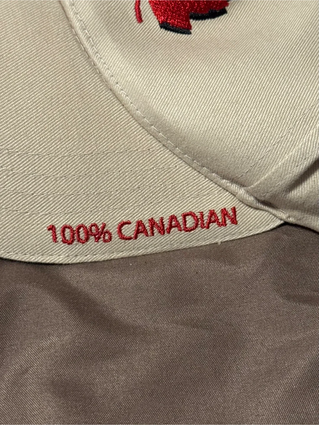 Beige Canadian Maple Leaf Baseball Cap Hat image indicator(2)