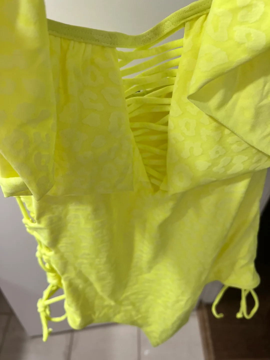 Ruffle Neon Yellow New Swimsuit/Bodysuit Bikini Fashion nova image indicator(4)