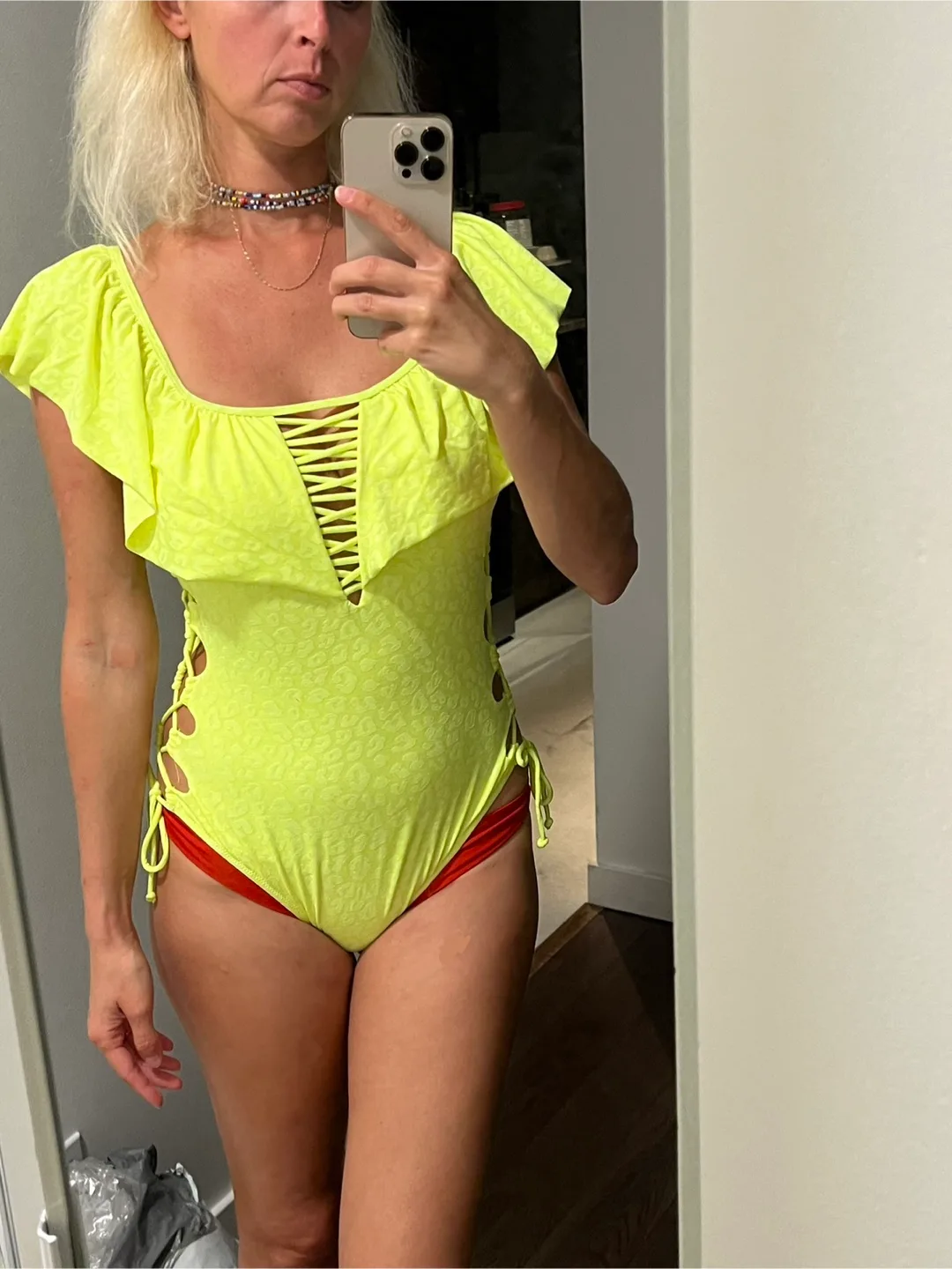 Ruffle Neon Yellow New Swimsuit/Bodysuit Bikini Fashion nova image indicator(6)