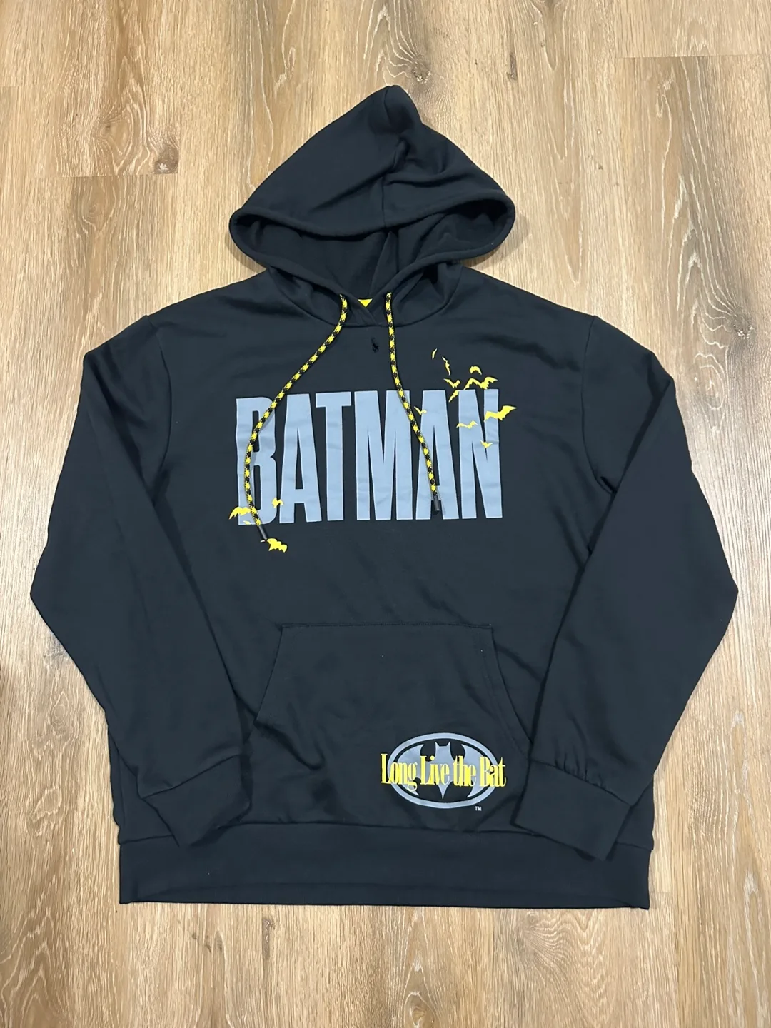 Batman Black Hoodie Size Large (Please Read Description) thumbnail