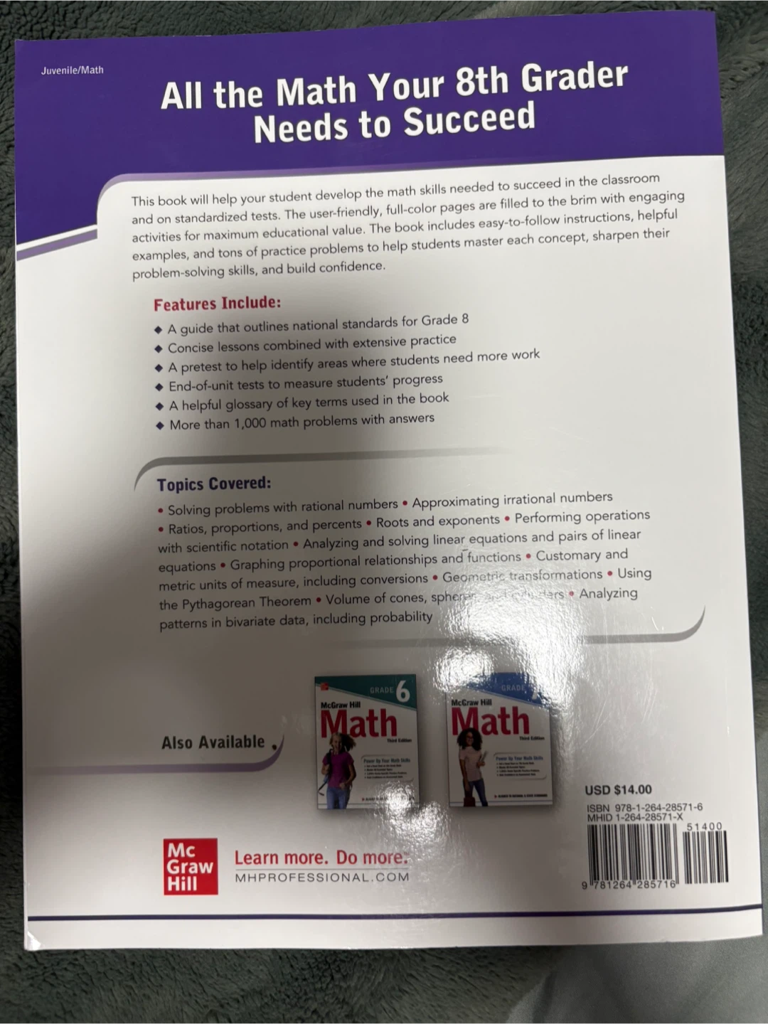 McGraw Hill Math Grade 8 Textbook - photo 2