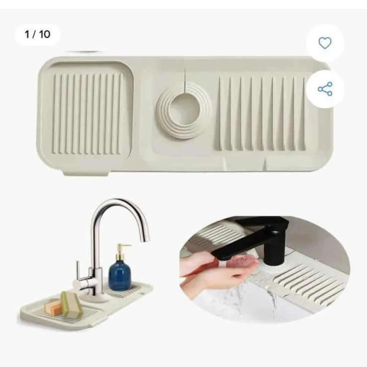 Silicone kitchen Sink Splash Guard thumbnail