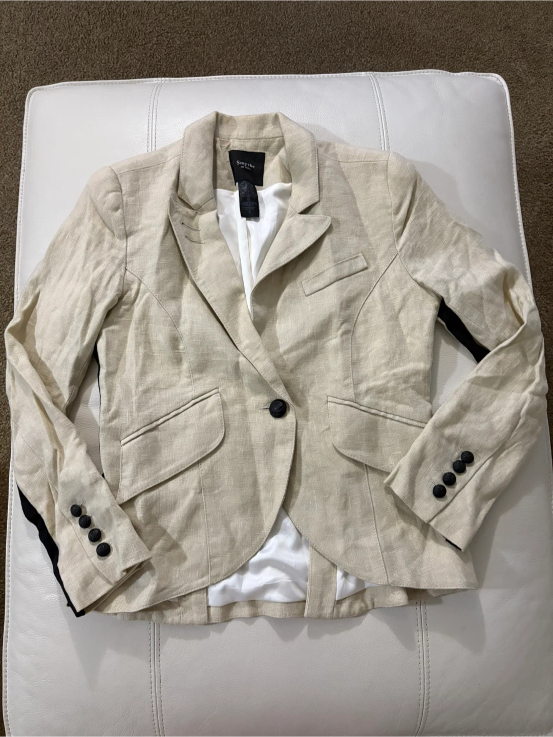 Smythe Linen Blazer - Size 8