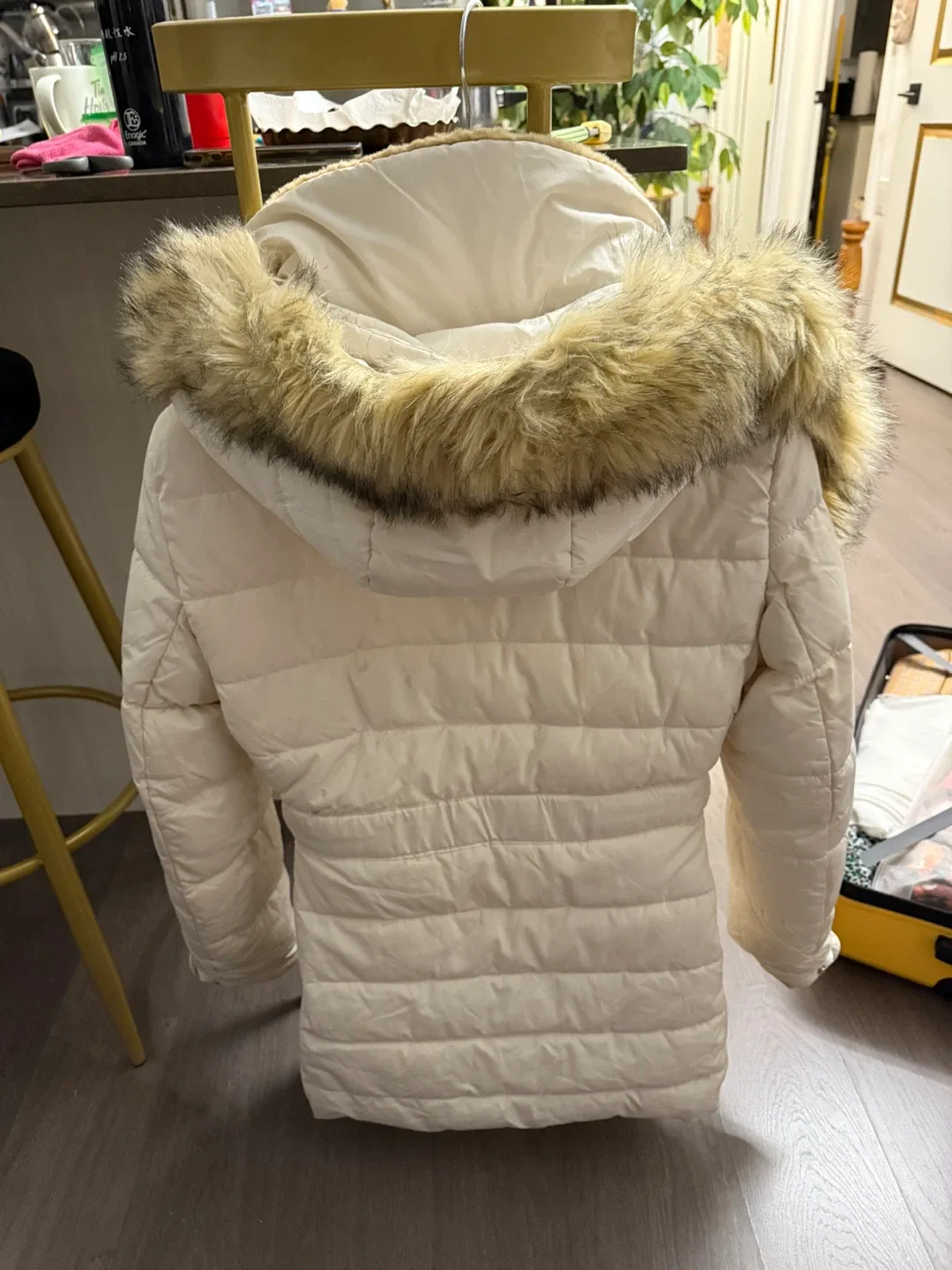 ZARA Puffer Jacket - Cream, Size M image indicator(4)