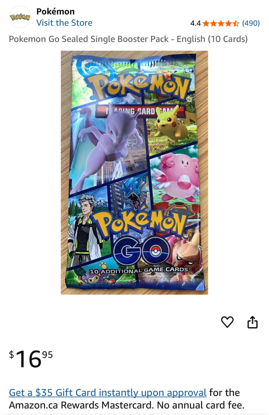 2 Pokémon GO Trading Card Game Booster Packs - photo 3