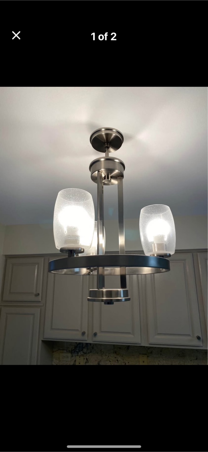 Three-Light Chandelier
